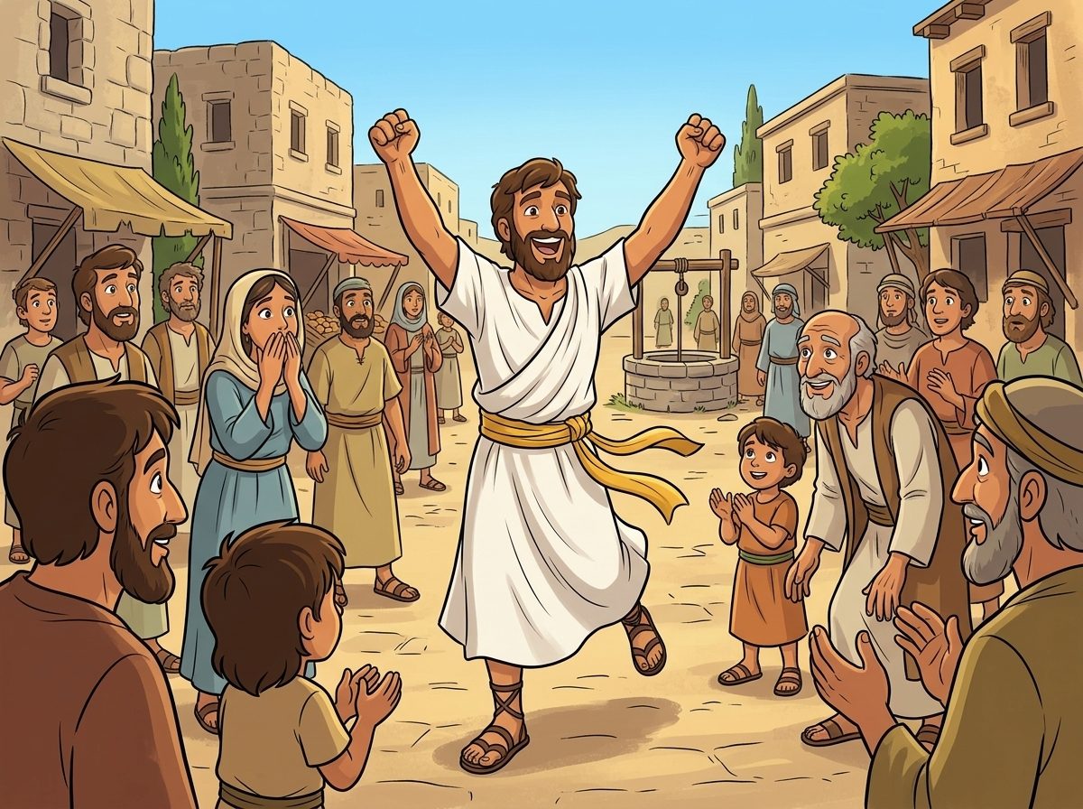 Panel 10, the messenger announces the Kingdom is open