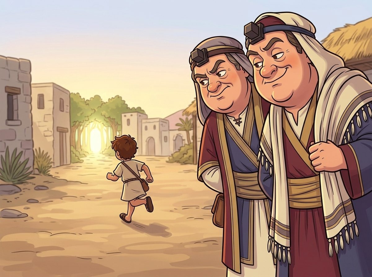 Panel 12, Leo hears the Keepers laughing